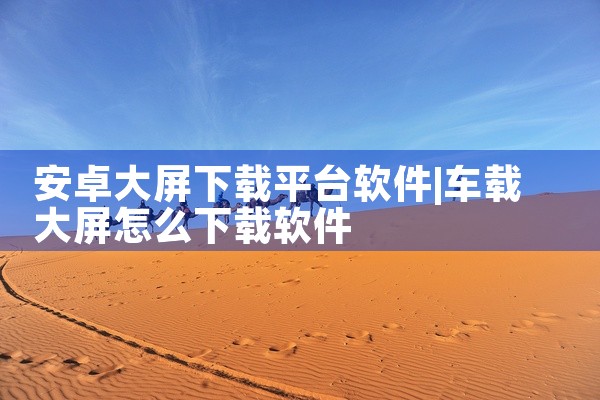 安卓大屏下载平台软件