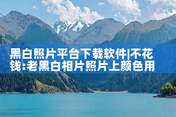 黑白照片平台下载软件