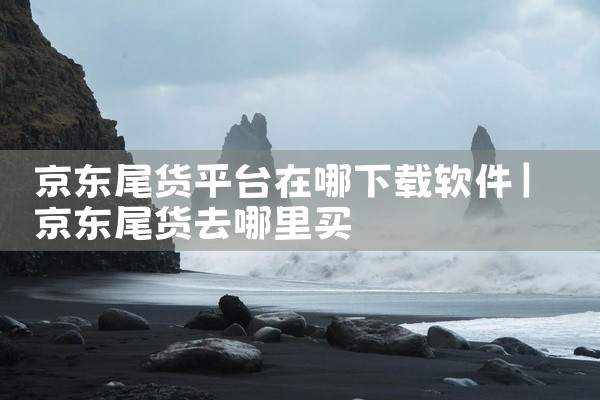 京东尾货平台在哪下载软件